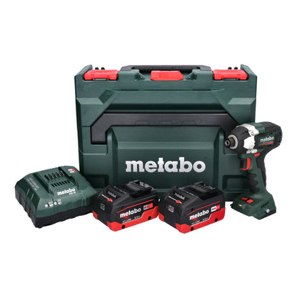 Clé à chocs sans fil Metabo SSD 18 LT 200 BL 18 V 200 Nm 1/4" sans balais + 2x batterie 5,5 Ah + chargeur + métaBOX