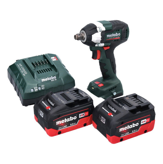 Visseuse à chocs sans fil Metabo SSW 18 LT 300 BL 18 V 300 Nm 1/2" sans balai + 2x batteries 8,0 Ah + chargeur