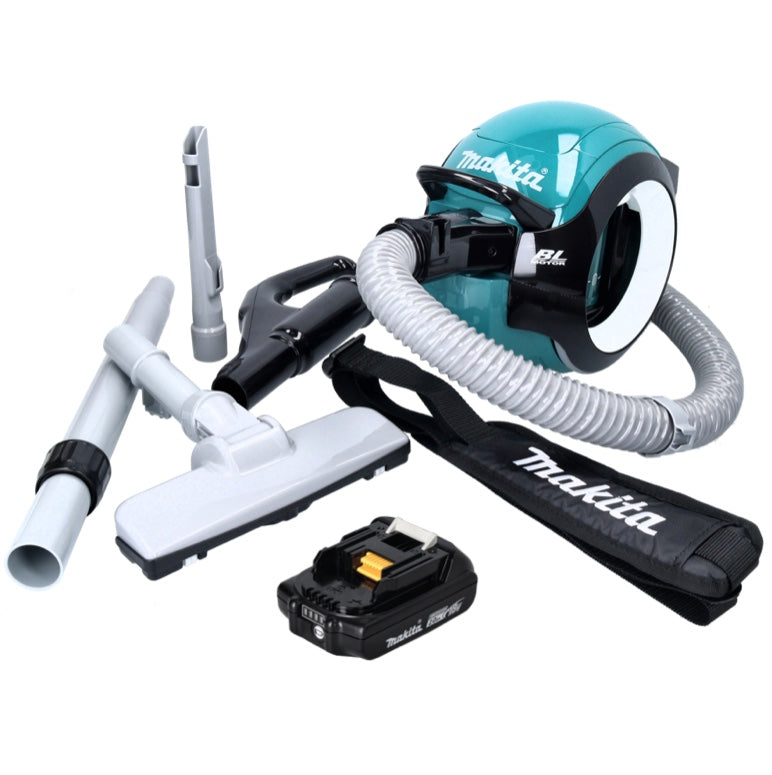 Makita DCL 501 A1 Akku Staubsauger 18 V Brushless + 1x Akku 2,0 Ah + Zubehör - ohne Ladegerät