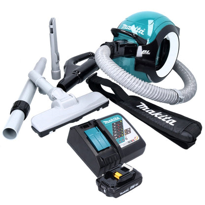 Makita DCL 501 RA1 Akku Staubsauger 18 V Brushless + 1x Akku 2,0 Ah + Ladegerät + Zubehör