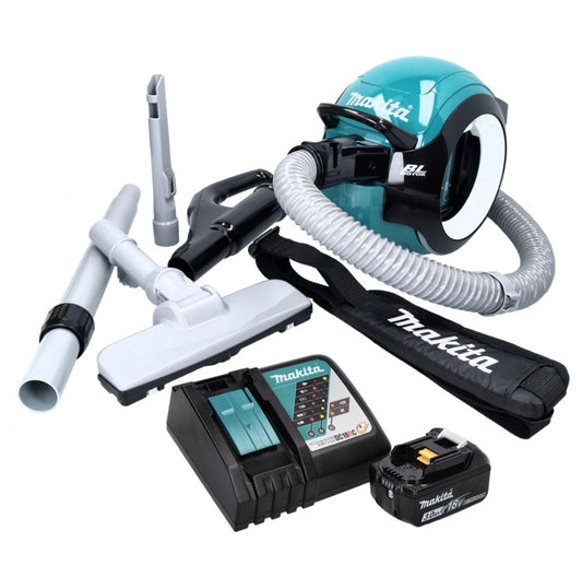 Makita DCL 501 RF1 Akku Staubsauger 18 V Brushless + 1x Akku 3,0 Ah + Ladegerät + Zubehör