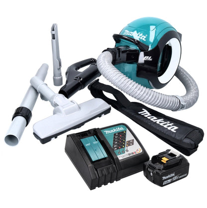 Makita DCL 501 RT1 Akku Staubsauger 18 V Brushless + 1x Akku 5,0 Ah + Ladegerät + Zubehör