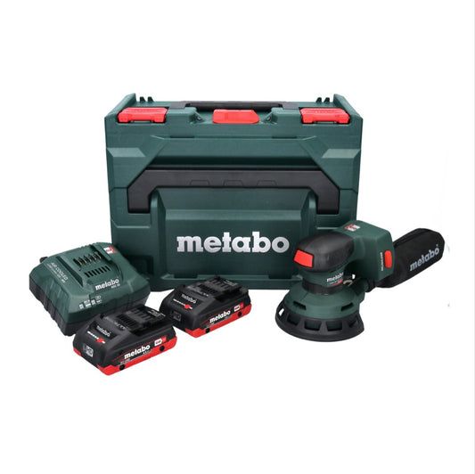 Ponceuse excentrique sur batterie Metabo SXA 18 LTX 125 BL 18 V 125 mm sans balais + 2x batterie 4,0 Ah + chargeur + métaBOX