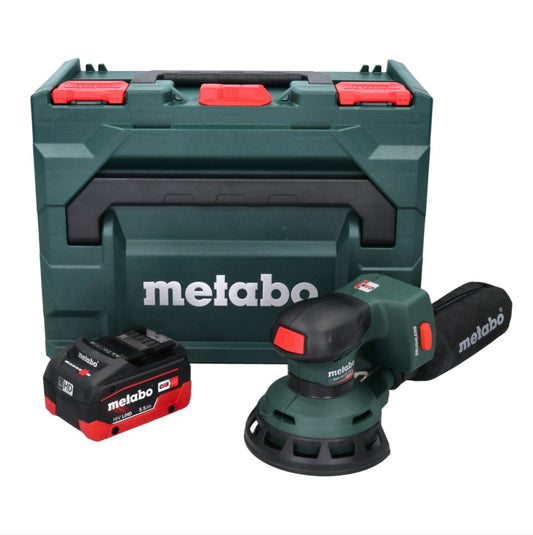 Ponceuse excentrique sur batterie Metabo SXA 18 LTX 125 BL 18 V 125 mm sans balais + 1x batterie 5,5 Ah + métaBOX - sans chargeur