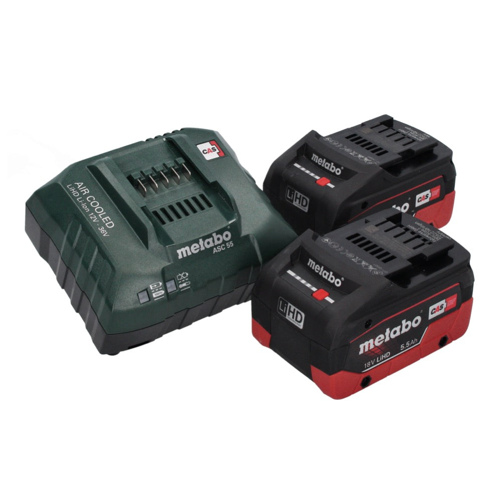 Metabo SXA 18 LTX 125 BL Akku Exzenterschleifer 18 V 125 mm Brushless + 2x Akku 5,5 Ah + Ladegerät + metaBOX