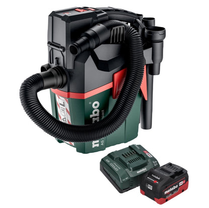 Metabo AS 18 L PC Compact Akku Sauger 18 V 6 l IPX4 Staubklasse L Nass und Trocken + 1x Akku 5,5 Ah + Ladegerät