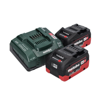 Metabo AS 18 L PC Aspirateur à batterie compact 18 V 6 l IPX4 classe de poussière L humide et sec + 2x batteries 8,0 Ah + chargeur