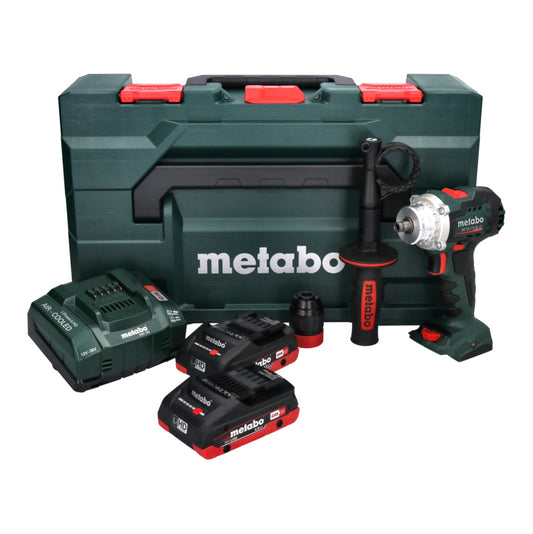 Metabo BS 18 LTX BL QI perceuse-visseuse sans fil 18 V 130 Nm sans balai + 2x batteries 4,0 Ah + chargeur + métaBOX