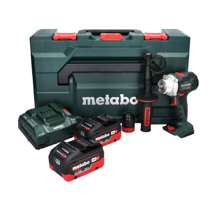 Metabo BS 18 LTX BL QI perceuse-visseuse sans fil 18 V 130 Nm sans balais + 2x batterie 8,0 Ah + chargeur + métaBOX