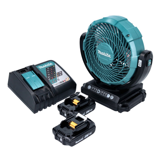 Ventilateur sur batterie Makita DCF 102 RA 18 V 18 cm + 2x batteries 2,0 Ah + chargeur