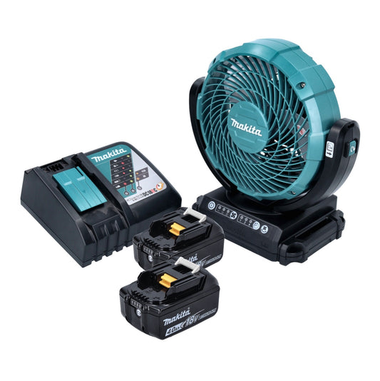 Makita DCF 102 RM Akku Ventilator Lüfter 18 V 18 cm + 2x Akku 4,0 Ah + Ladegerät - Toolbrothers