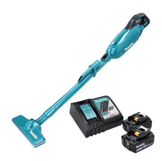 Aspirateur à batterie Makita DCL 280 FRT 18 V sans balais + 2x batteries 5,0 Ah + chargeur