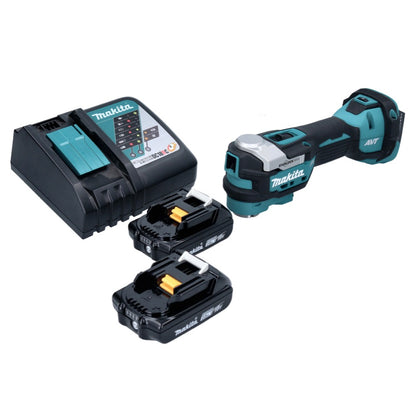 Makita DTM 52 RA outil multifonction à batterie 18 V Starlock Max Brushless + 2x batteries 2,0 Ah + chargeur