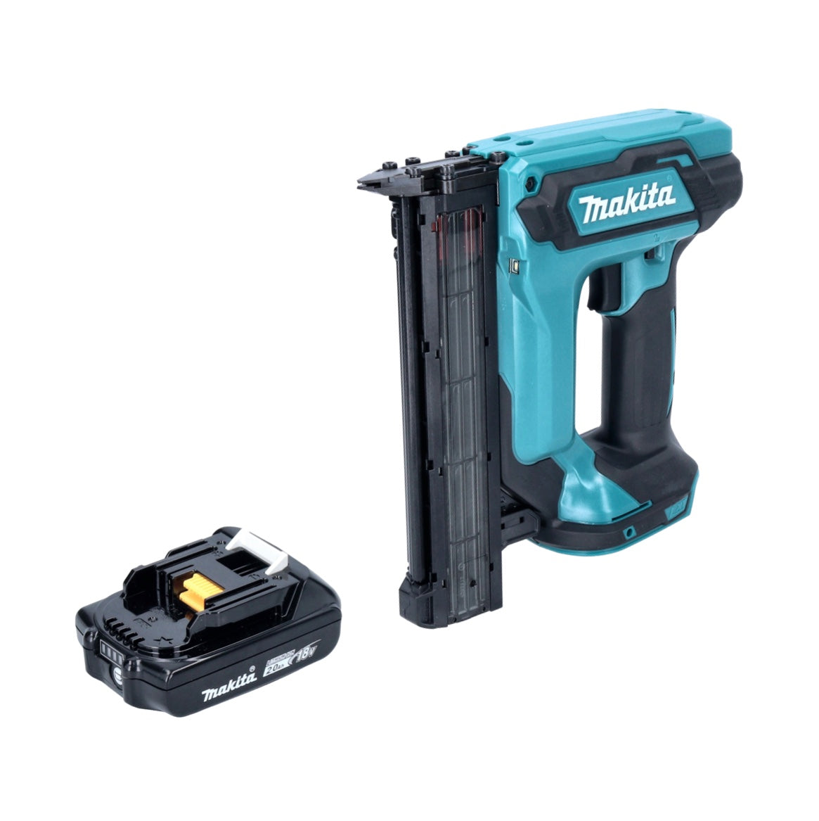 Makita DFN 350 A1 cloueuse à tête d'emballage sur batterie 18 V 15 - 35 mm + 1x batterie 2,0 Ah - sans chargeur