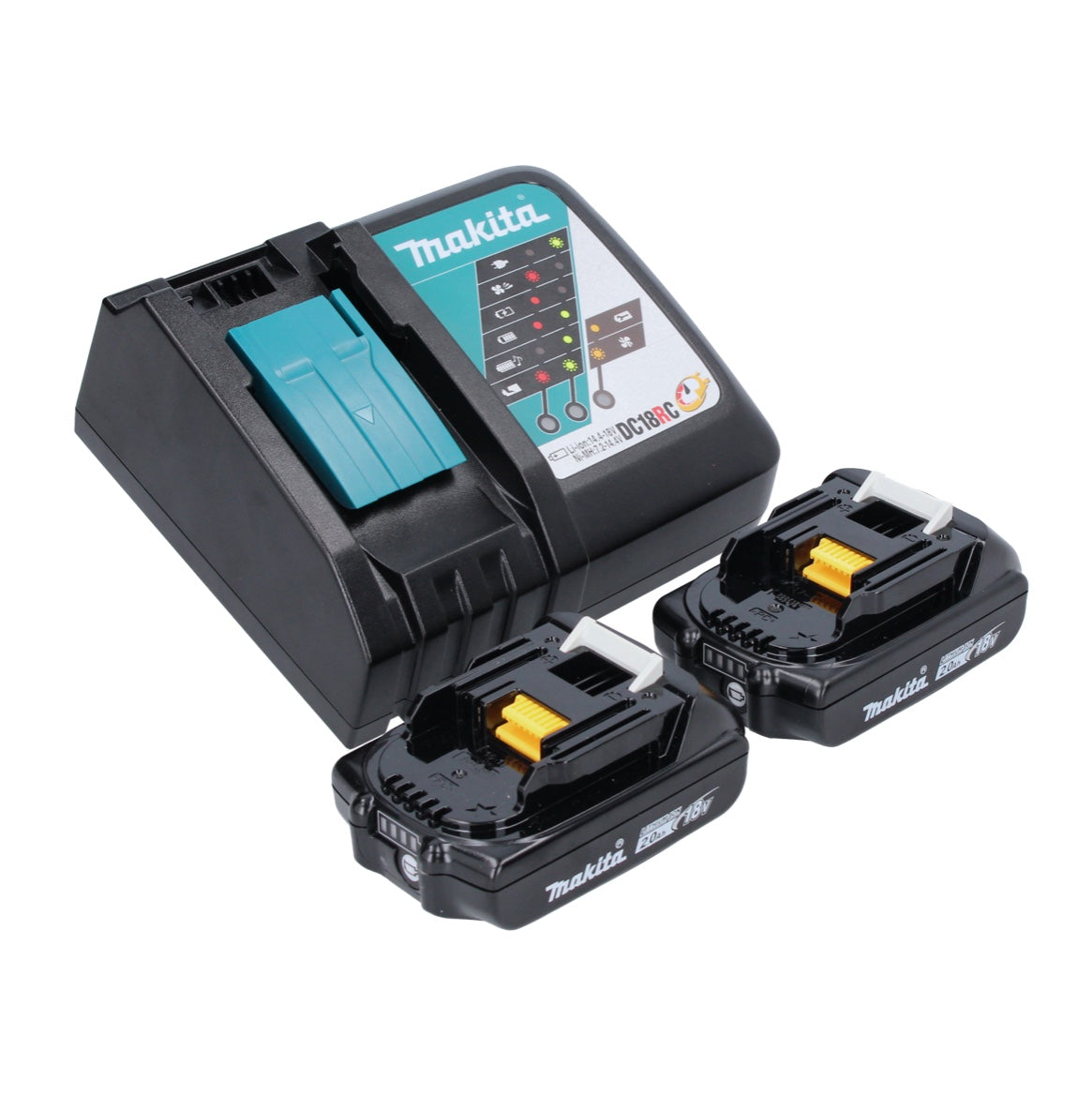 Makita DFN 350 RA cloueuse à tête d'emballage sur batterie 18 V 15 - 35 mm + 2x batteries 2,0 Ah + chargeur