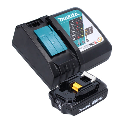 Makita DFN 350 RA1J Cloueur à tête d'emballage avec batterie 18 V 15 - 35 mm + 1x batterie 2,0 Ah + chargeur + Makpac