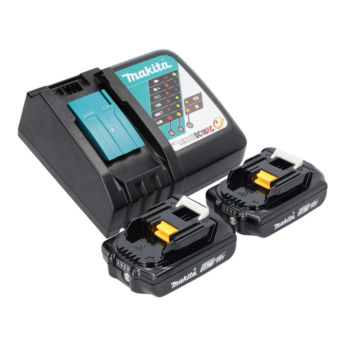 Makita DFN 350 RAJ cloueuse à tête d'emballage sur batterie 18 V 15 - 35 mm + 2x batteries 2,0 Ah + chargeur + Makpac