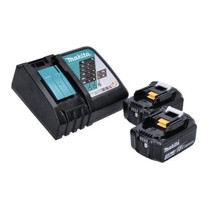 Makita DFN 350 RFJ cloueuse à tête d'emballage sur batterie 18 V 15 - 35 mm + 2x batteries 3,0 Ah + chargeur + Makpac