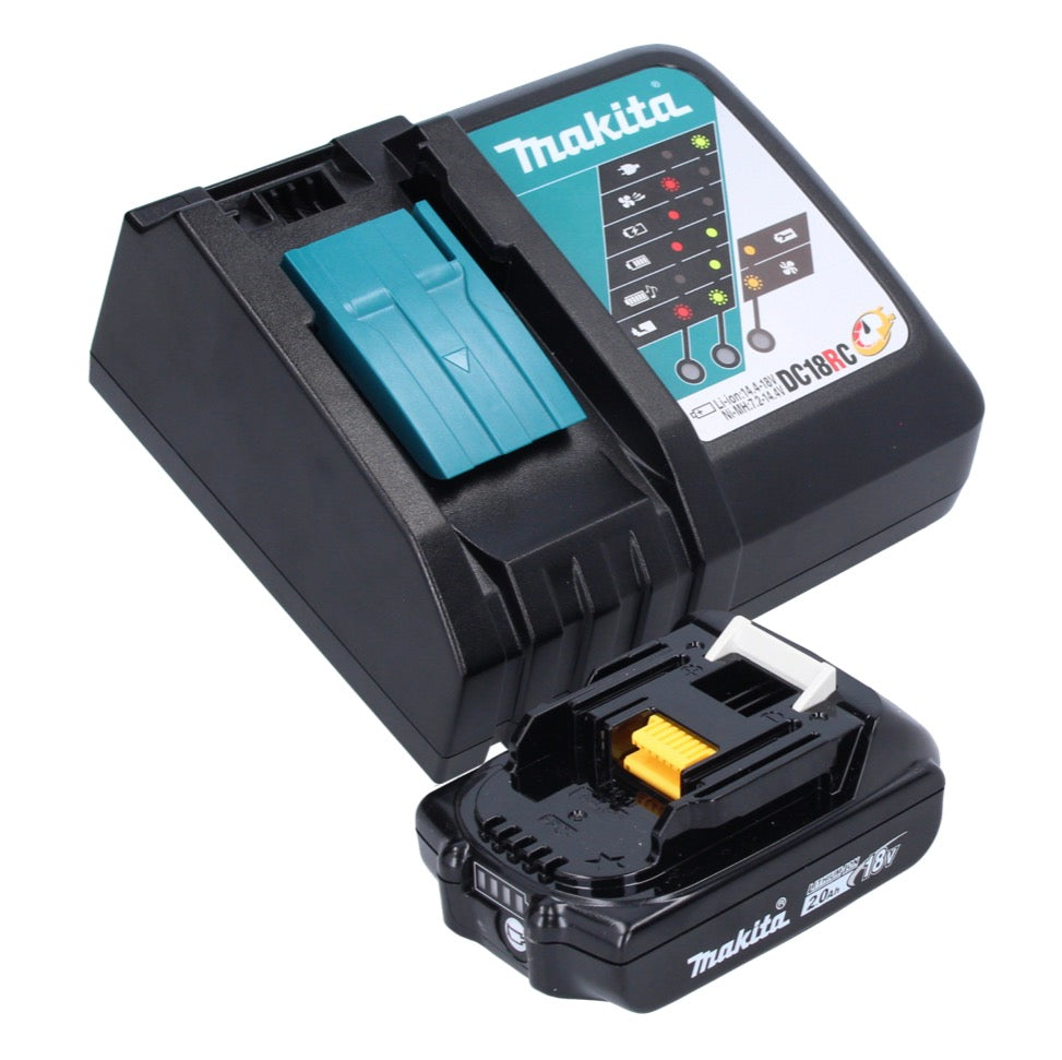 Makita DGA 515 RA1 Meuleuse d'angle sur batterie 18 V 125 mm sans balais + 1x batterie 2,0 Ah + chargeur