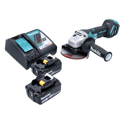 Makita DGA 515 RG Meuleuse d'angle sur batterie 18 V 125 mm sans balais + 2x batteries 6,0 Ah + chargeur