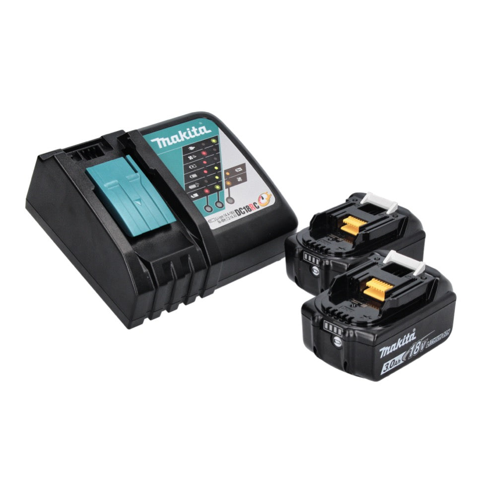 Makita DPO 500 RF polisseuse excentrique sur batterie 18 V 125 mm sans balais + 2x batteries 3,0 Ah + chargeur