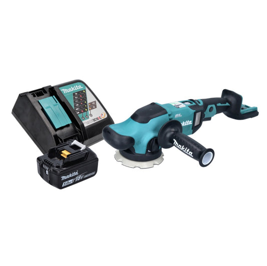 Makita DPO 500 RT1 Akku Exzenterpolierer 18 V 125 mm Brushless + 1x Akku 5,0 Ah + Ladegerät