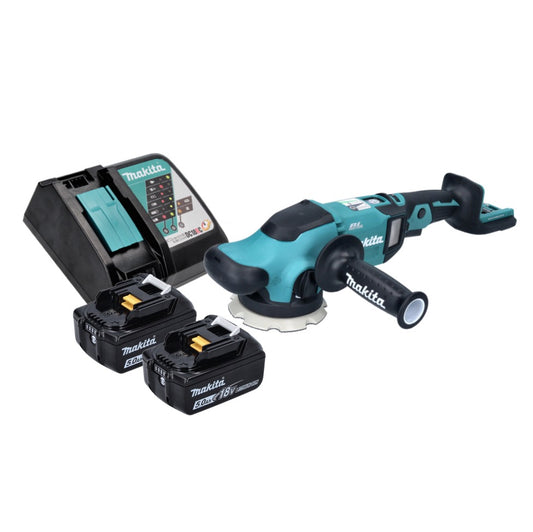 Makita DPO 500 RT polisseuse excentrique sur batterie 18 V 125 mm sans balais + 2x batteries 5,0 Ah + chargeur