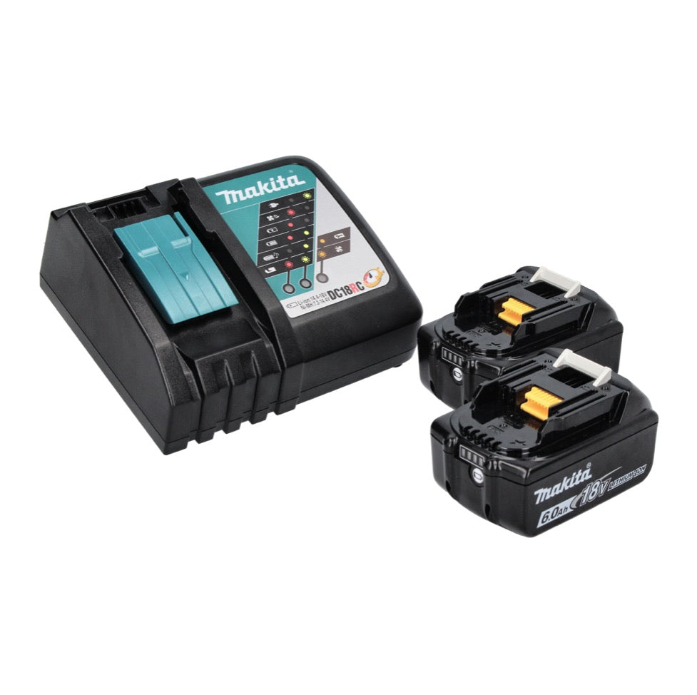 Makita DPO 500 RG polisseuse excentrique sur batterie 18 V 125 mm sans balais + 2x batteries 6,0 Ah + chargeur