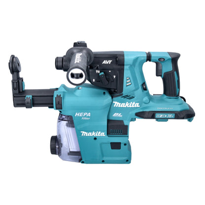 Makita DHR 280 RTWJ Akku Bohrhammer 36 V ( 2x 18 V ) 2,8 J SDS Plus Brushless + 2x Akku 5,0 Ah + Ladegerät + DX08 Staubabsaugung + Makpac