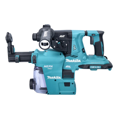 Makita DHR 280 RMWJ marteau perforateur à batterie 36 V (2x 18 V) 2,8 J SDS Plus sans balais + 2x batterie 4,0 Ah + chargeur + aspirateur DX08 + Makpac