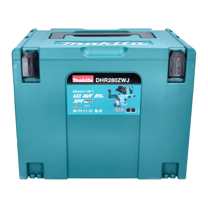 Makita DHR 280 RMWJ marteau perforateur à batterie 36 V (2x 18 V) 2,8 J SDS Plus sans balais + 2x batterie 4,0 Ah + chargeur + aspirateur DX08 + Makpac