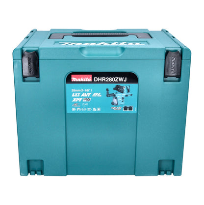 Makita DHR 280 RFWJ Akku Bohrhammer 36 V ( 2x 18 V ) 2,8 J SDS Plus Brushless + 2x Akku 3,0 Ah + Ladegerät + DX08 Staubabsaugung + Makpac