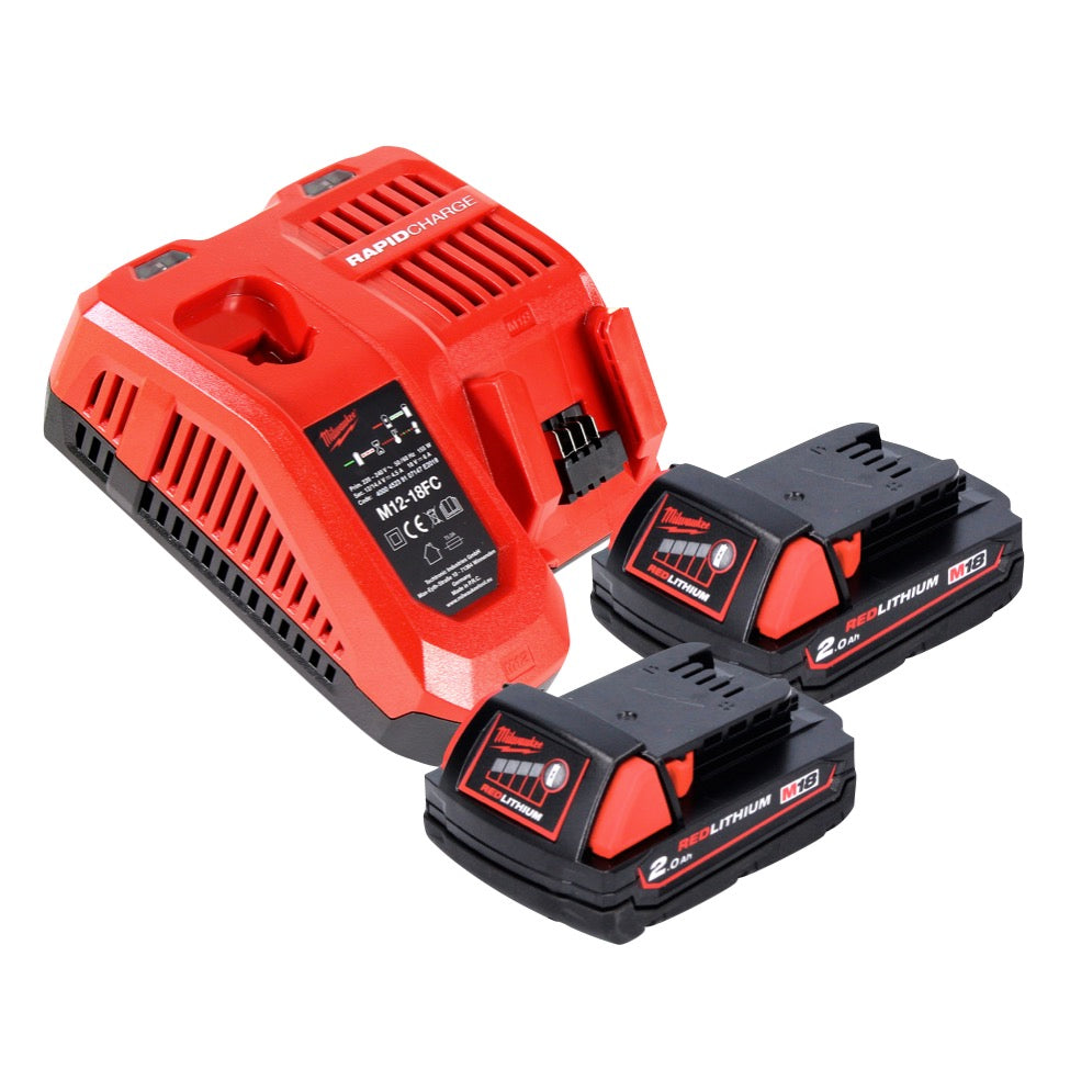 Milwaukee M18 FIWF12-202 FC Akku Schlagschrauber 18 V 300 Nm 1/2" Brushless + 2x Akku 2,0 Ah + Ladegerät