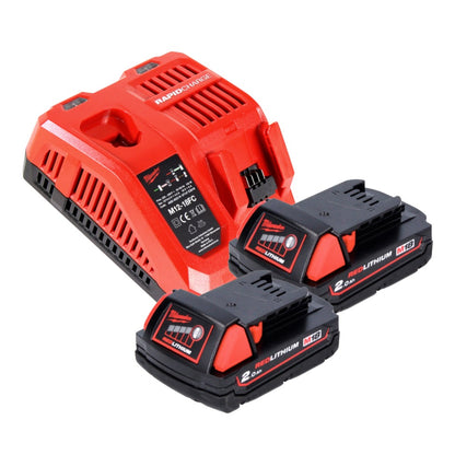 Ponceuse excentrique à batterie Milwaukee M18 BOS125-202 FC 18 V 125 mm + 2x batteries 2,0 Ah + chargeur