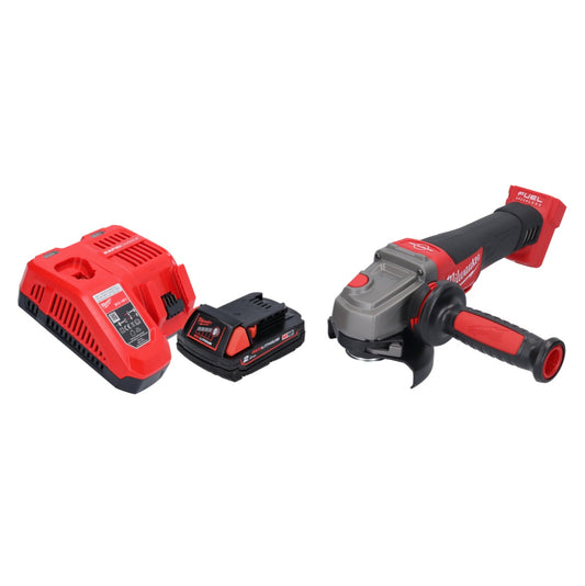 Milwaukee M18 CAG115XPDB-201 Akku Winkelschleifer 18 V 115 mm Brushless + 1x Akku 2,0 Ah + Ladegerät