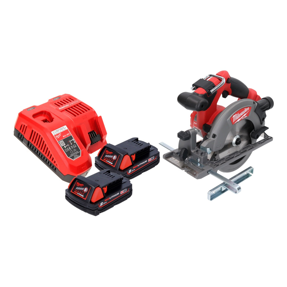 Scie circulaire sans fil Milwaukee M18 CCS55-202 18 V 165 mm + 2x batteries 2,0 Ah + chargeur