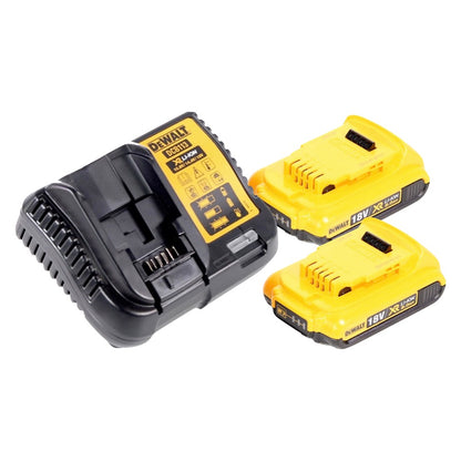 Scie circulaire sur batterie DeWalt DCS 571 D2 18 V 115 mm sans balai + 2x batteries 2,0 Ah + chargeur + TSTAK