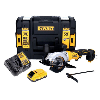 DeWalt DCS 571 L1 Akku Handkreissäge 18 V 115 mm Brushless + 1x Akku 3,0 Ah + Ladegerät + TSTAK