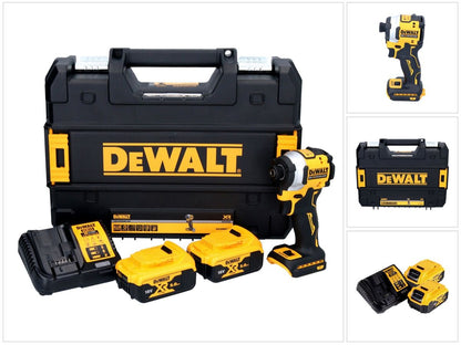 DeWalt DCF 850 P2 Akku Schlagschrauber 18 V 205 Nm 1/4" Brushless + 2x Akku 5,0 Ah + Ladegerät + TSTAK - Toolbrothers