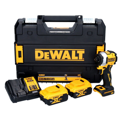 DeWalt DCF 850 P2 Akku Schlagschrauber 18 V 205 Nm 1/4" Brushless + 2x Akku 5,0 Ah + Ladegerät + TSTAK - Toolbrothers