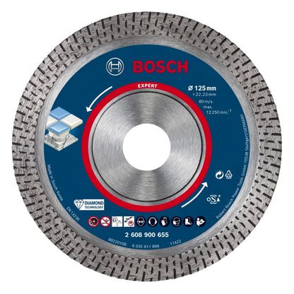 Bosch EXPERT HardCeramic Diamant Trennscheibe 125 x 22,23 mm 1 Stk. ( 2608900655 ) Diamond Technology