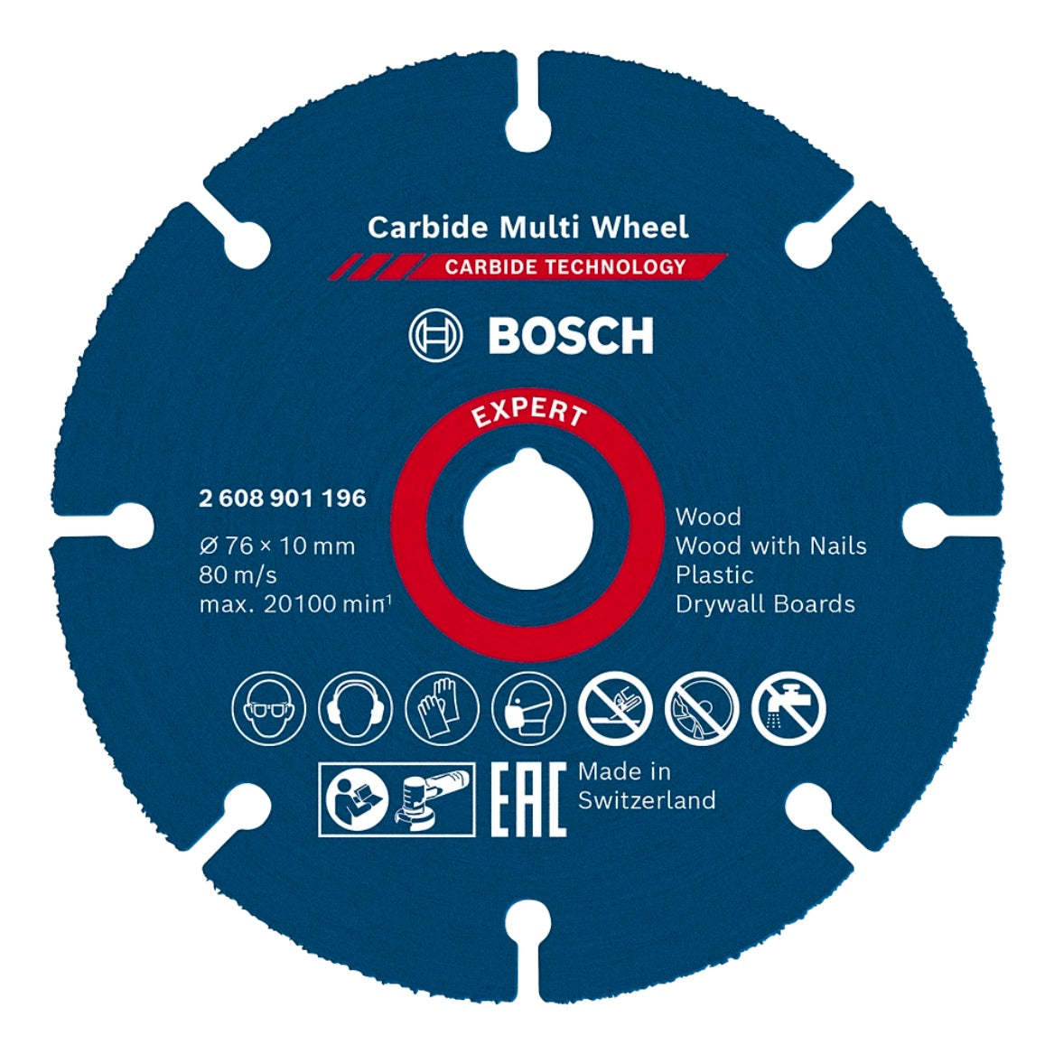 Disque à tronçonner Bosch EXPERT Carbide Multi Wheel 76 x 10 mm 1 pièce (2608901196) Carbide Technology