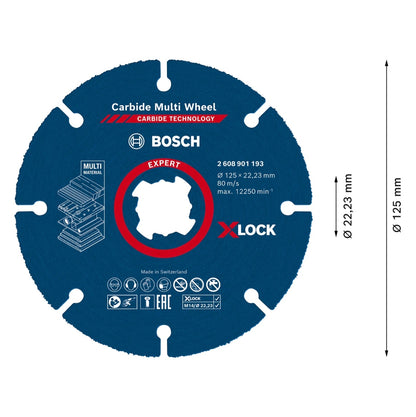 Bosch Expert Carbide Multi Wheel X-LOCK Trennscheibe ( 2608901193 ) 125 mm x 22,23 mm