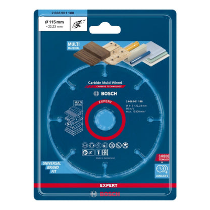 Disque à tronçonner Bosch EXPERT Carbide Multi Wheel 115 x 22,23 mm 1 pièce (2608901188) Carbide Technology