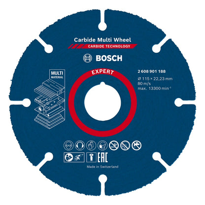 Bosch EXPERT Carbide Multi Wheel Trennscheibe 115 x 22,23 mm 1 Stk. ( 2608901188 ) Carbide Technology