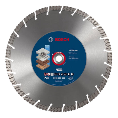 Bosch Expert MultiMaterial Diamant Trennscheibe 350 x 3,3 x 25,40 mm ( 2608900666 ) Diamond Technology für Tischsägen / Benzinsägen