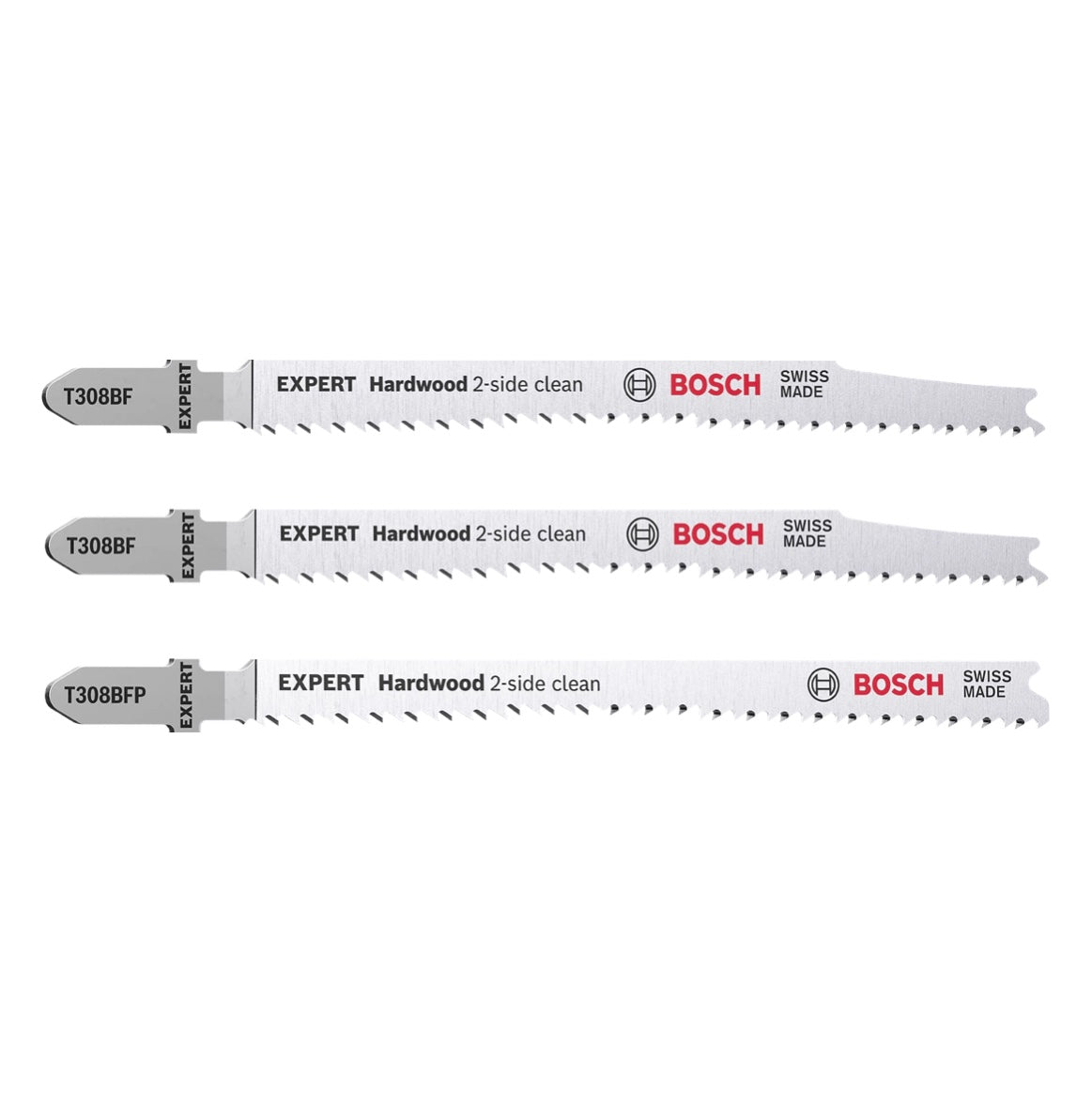 Bosch EXPERT Hardwood 2 side clean T 308 BF / BFP Stichsägeblatt Set 117 mm 3 tlg. ( 2608900549 ) Bi-Metall