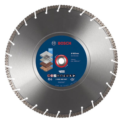 Bosch Expert MultiMaterial Diamant Trennscheibe 400 x 3,3 x 25,40 mm ( 2608900667 ) Diamond Technology für Tischsägen / Benzinsägen