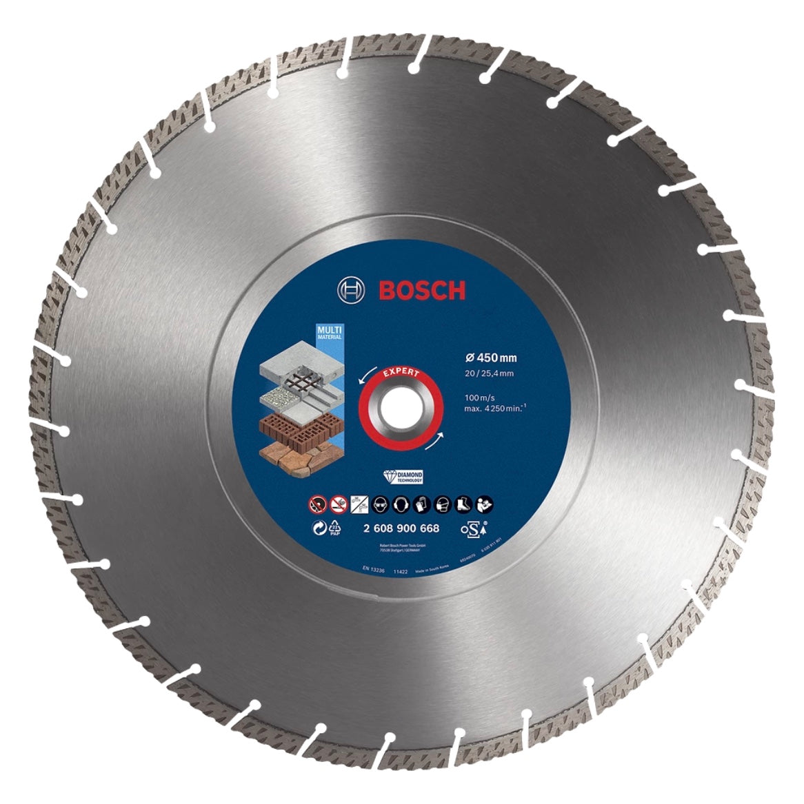 Bosch Expert MultiMaterial Diamant Trennscheibe 450 x 3,3 x 25,40  mm ( 2608900668 ) Diamond Technology für Tischsägen / Benzinsägen - Toolbrothers