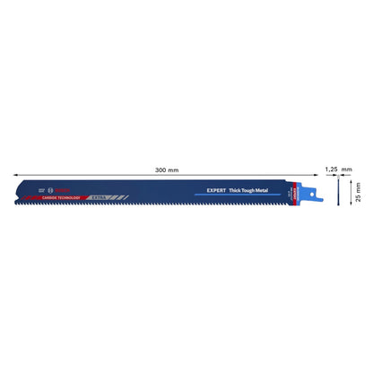 Lame de scie alternative Bosch EXPERT Thick Tough Metal S 1255 CHC 300 mm 10 pièces (2608900372) Carbide Technology